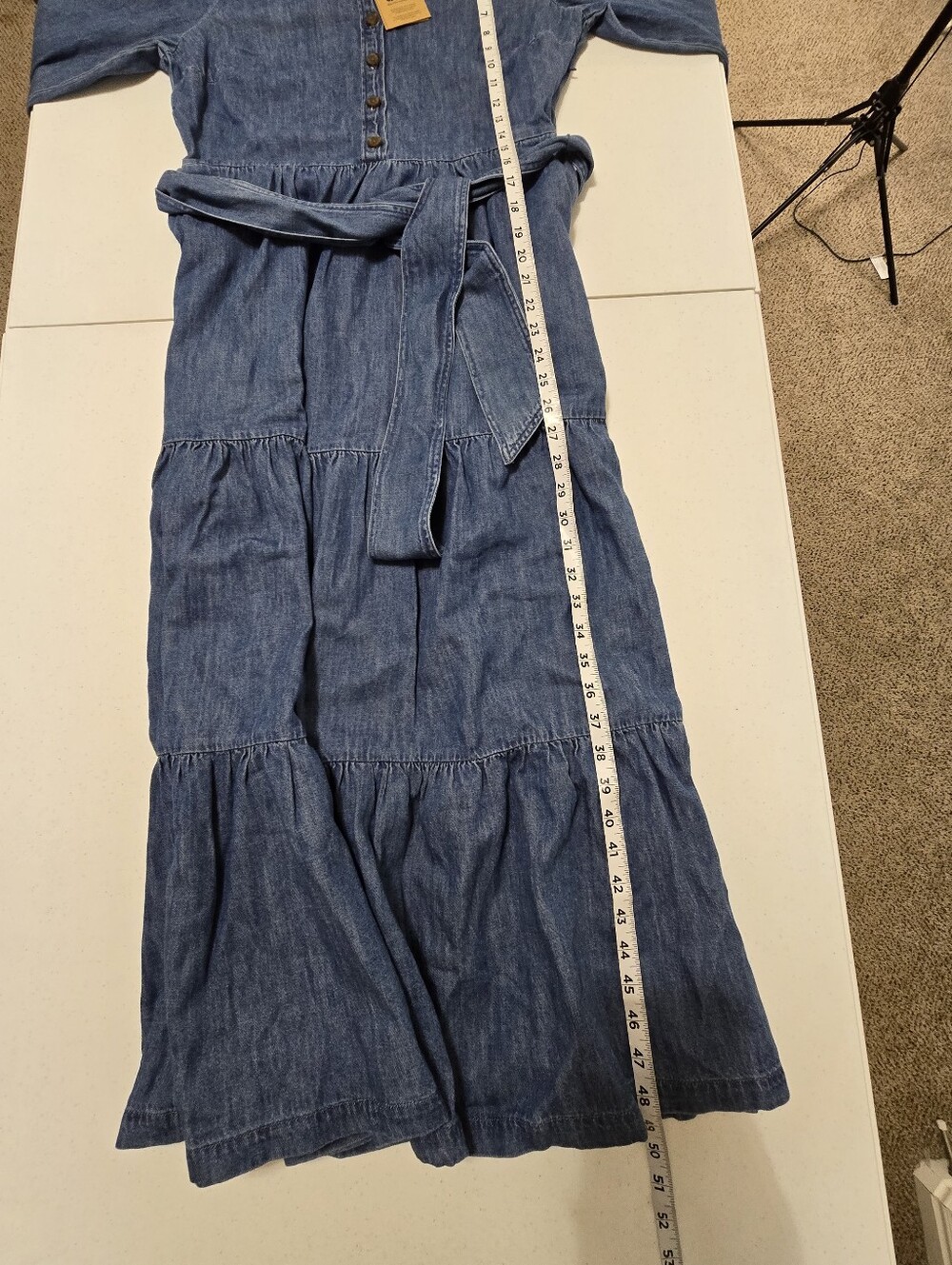 BODEN Alba Denim Maxi Dress Women's 6 NWT Prairie - Picture 6 of 12